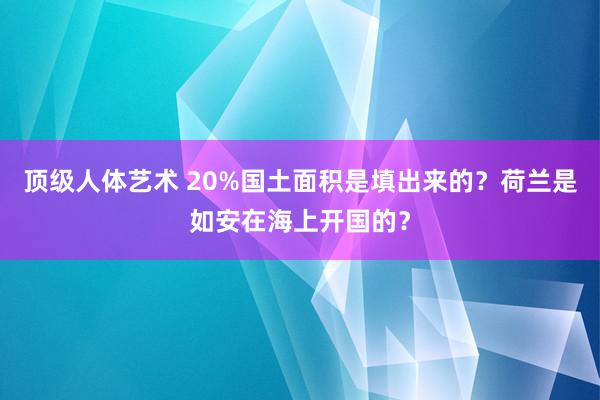 顶级人体艺术 20%国土面积是填出来的？荷兰是如安在海上开国的？