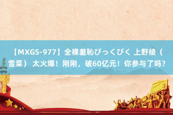 【MXGS-977】全裸羞恥ぴっくぴく 上野綾（雪菜） 太火爆！刚刚，破60亿元！你参与了吗？