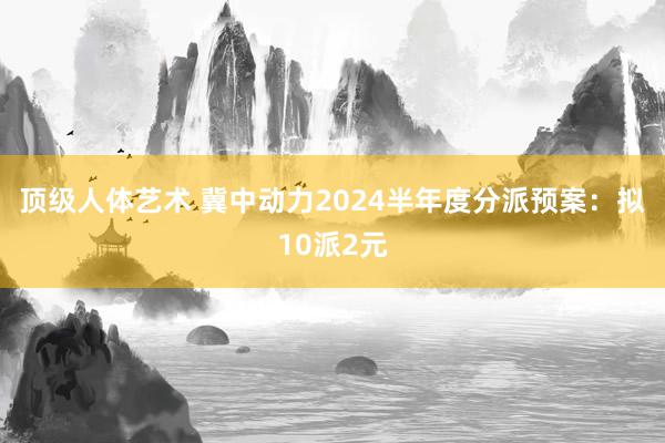 顶级人体艺术 冀中动力2024半年度分派预案：拟10派2元