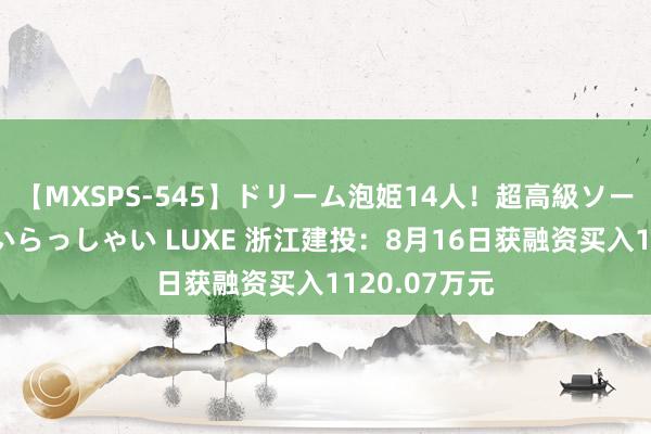 【MXSPS-545】ドリーム泡姫14人！超高級ソープランドへいらっしゃい LUXE 浙江建投：8月16日获融资买入1120.07万元